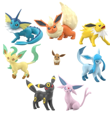 Set de evoluciones de Eevee Pokémon Scale World